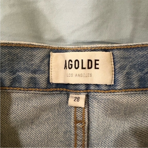 NWOT AGOLDE Light Blue Parker Denim Shorts | Size 28 - Picture 3 of 7